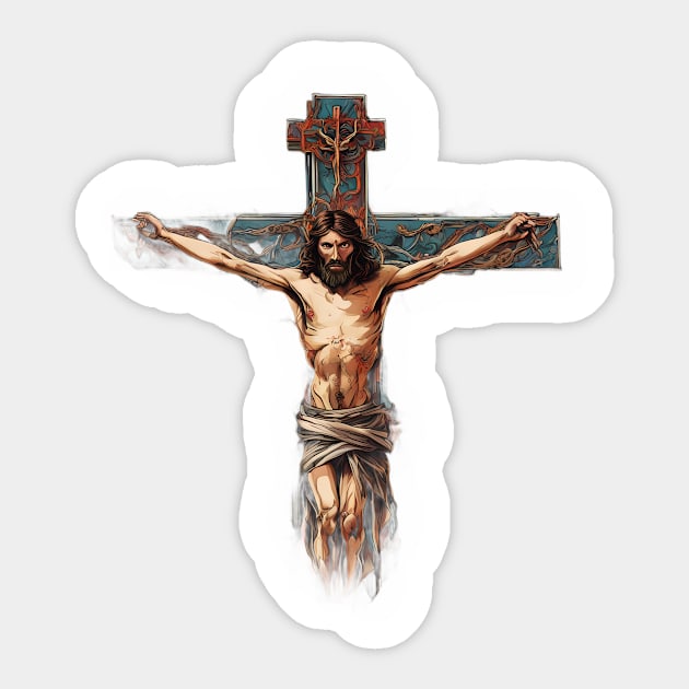 Jesus Save Me Sticker by animegirlnft